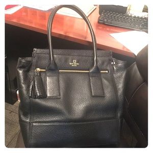 Black Kate spade tote w tassel
